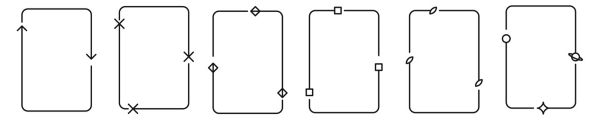 one line border design set