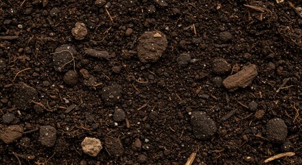 High-Resolution Close-Up of Rich Soil Texture