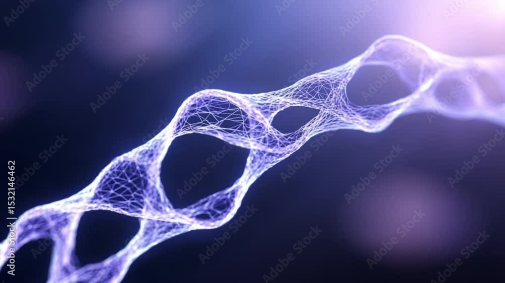 Aufkleber dna double helix: a mesmerizing abstract representation of a dna double helix, glowing with an ether