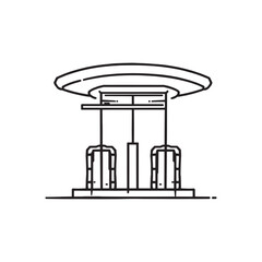 tollboothillustrationlineartvectoriconminimalistdesignoutlineconcept