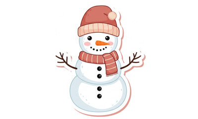 snowman on a white background