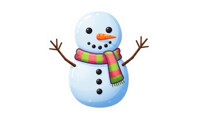 snowman on white