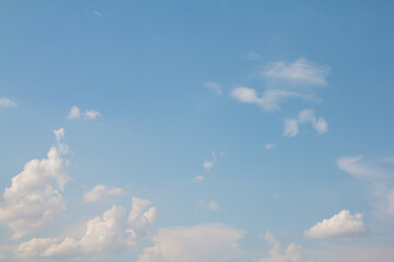 Blue sky and clouds in the weather day outdoor nature environment abstract background