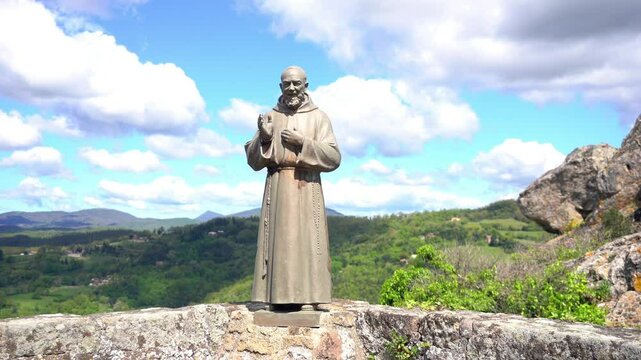 Italy 06,15,2025 Pio da Pietrelcina,  known as Padre Pio, born Francesco Forgione, was an Italian priest  of the Order of Friars Minor Capuchin; beatified in 1999, proclaimed a saint by Pope John II