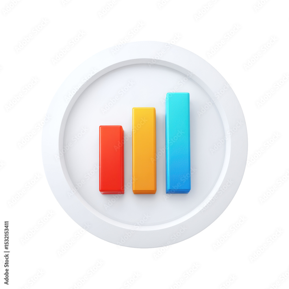 Poster an illustrative representation of data analysis a transparent png icon rendering of analytic barchar