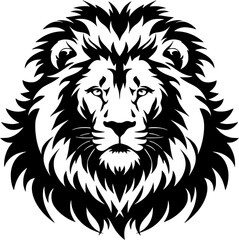 lion illustration with flat vector style