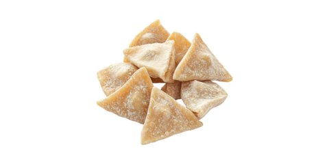 Frozen Dumplings. Asian Cuisine And Convenience Food Concept Isolated On Transparent Background