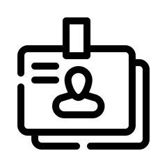 Fototapeta premium Id card line icon