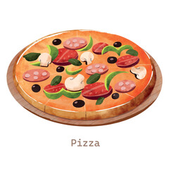 Pizza  illustration 