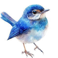 watercolor vector of Wren Close Up, isolated on a white background.