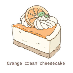 Orange cream cheesecake