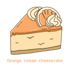 Orange cream cheesecake