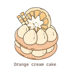 Orange cream cake
