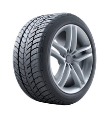 Fototapeta premium Detailed view of a high-performance car tire with tread pattern