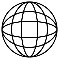 Internet Globe Vector | Generative AI & Linocut Silhouette Design