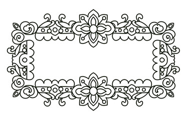 Elegant Ornamental Frame With Floral and Decorative Patterns