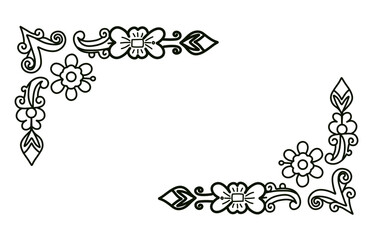 Elegant Ornamental Frame With Floral and Decorative Patterns