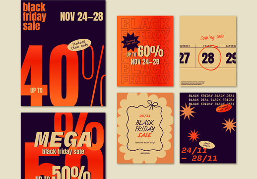 Vivid Black Friday Social Media Set