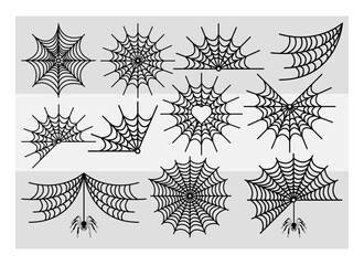 Spider Web SVG Silhouette Bundle, Spiderweb Silhouette, Spooky Svg, Cobweb Svg, Spiderweb Svg, Spider web Png, Spider web Svg Images, Cut Files
