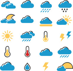 Obraz premium Weather icons collection