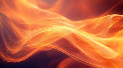 Obraz premium Flames dance gracefully in a fiery display of vibrant orange and red hues against a dark backdrop, illuminating the scene with warmth and energy