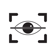 flat icon vector scanning eye