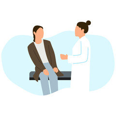 Woman Consulting with Doctor
