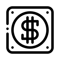Dollar sign line icon