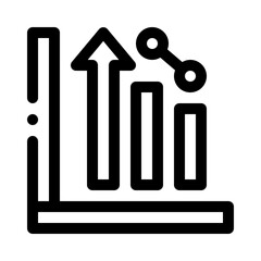 Graph up line icon