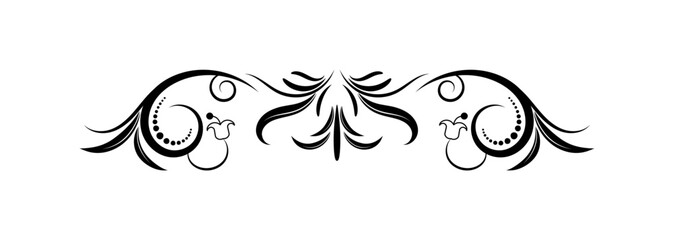 Floral elements design, luxury ornamental graphic element border.