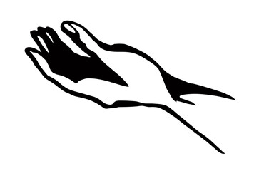 Vector drawing. Big round sun icon