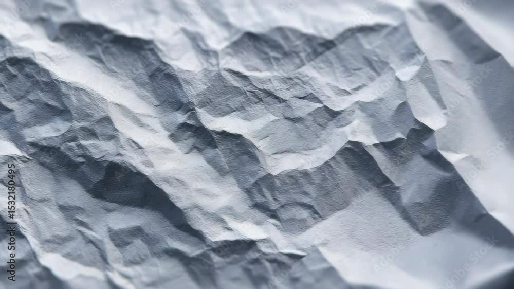 Poster crumpled white paper texture background with soft shadows and light