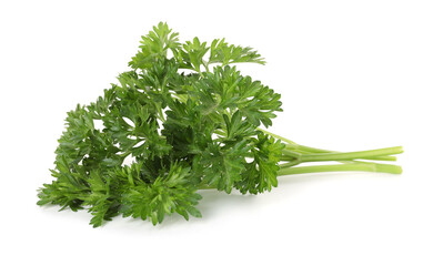 Bunch of fresh parsley isolated on white