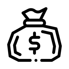 Money bag line icon