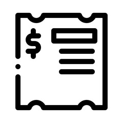 Receipt line icon