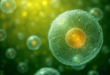 Close up of Green Cell Art