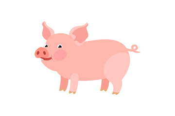 vector cartoon animal isolated on transparent background. Flat style