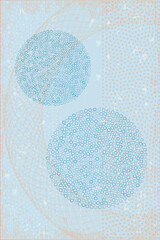 Creative moderne artistique creation made by circles and lines in perfect harmonie