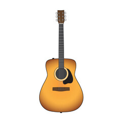 acoustic guitar isolated with a sunburst color 