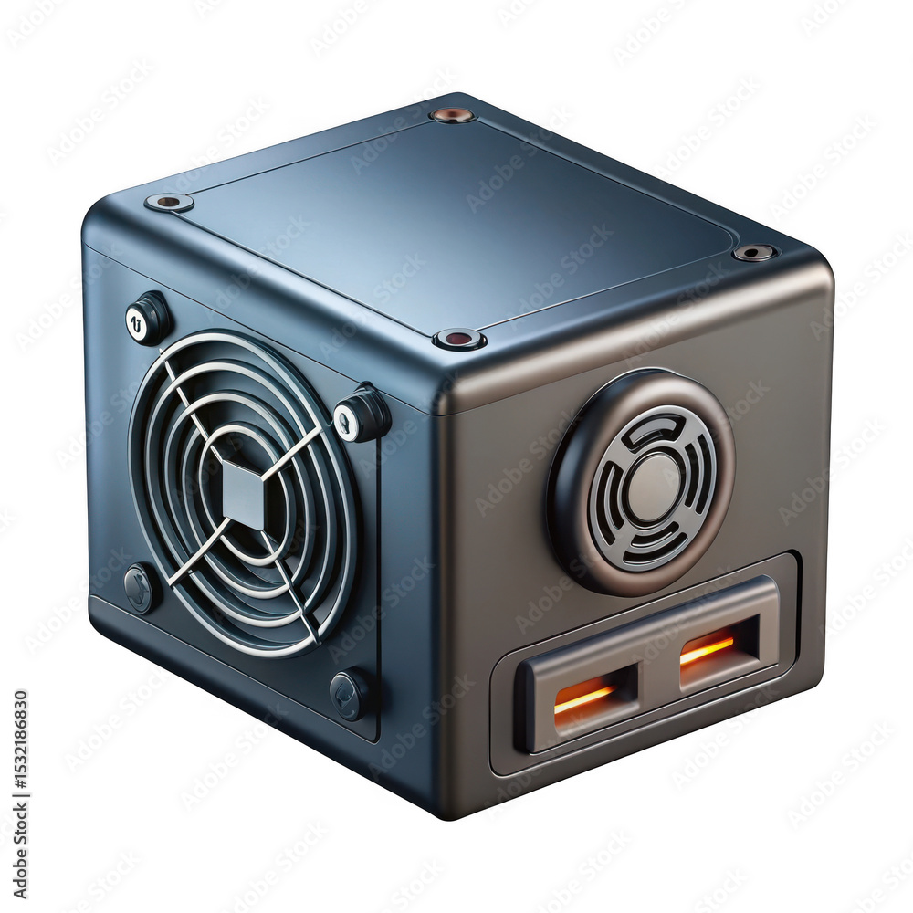 Aufkleber 3d render of futuristic tech gadget isolated on transparent background
