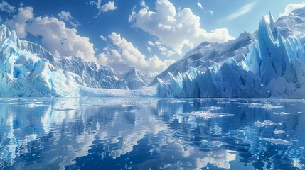 Gardinen the concept of melting glaciers © Anna Iluschenko
