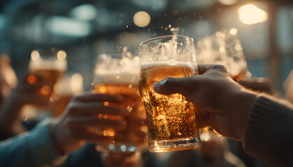 International Beer Day. Holiday concept. world beer day poster