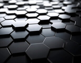 Abstract hexagonal metallic grid
