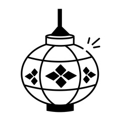 A drawing style icon of paper lantern
