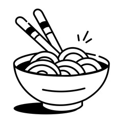 A sketchy style icon of japanese food

