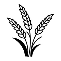 A drawing style icon of paddy
