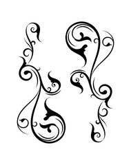 Vintage floral ornament border art