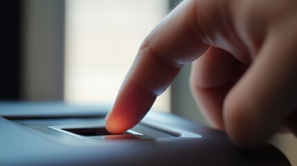 Finger scanning on a device