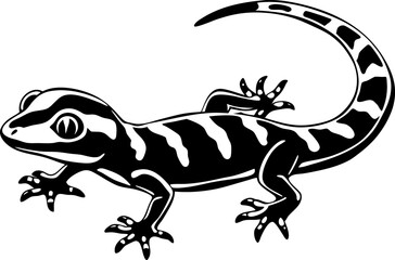 Naklejka premium lizard on a white background. A gecko with sticky feet, isolated on a white background