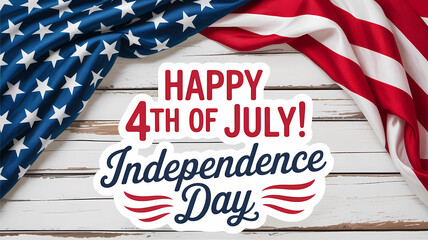 Happy fourth of july independence day with american flag patriotic background celebration holiday banner image